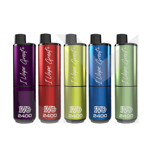 IVG 2400 rotating pod vape, multi-flavor disposable e-cigarette, four flavor vape system - 20mg IVG 2400 4 in 1 Pod Rechargeable Vape Kit 2400 Puffs