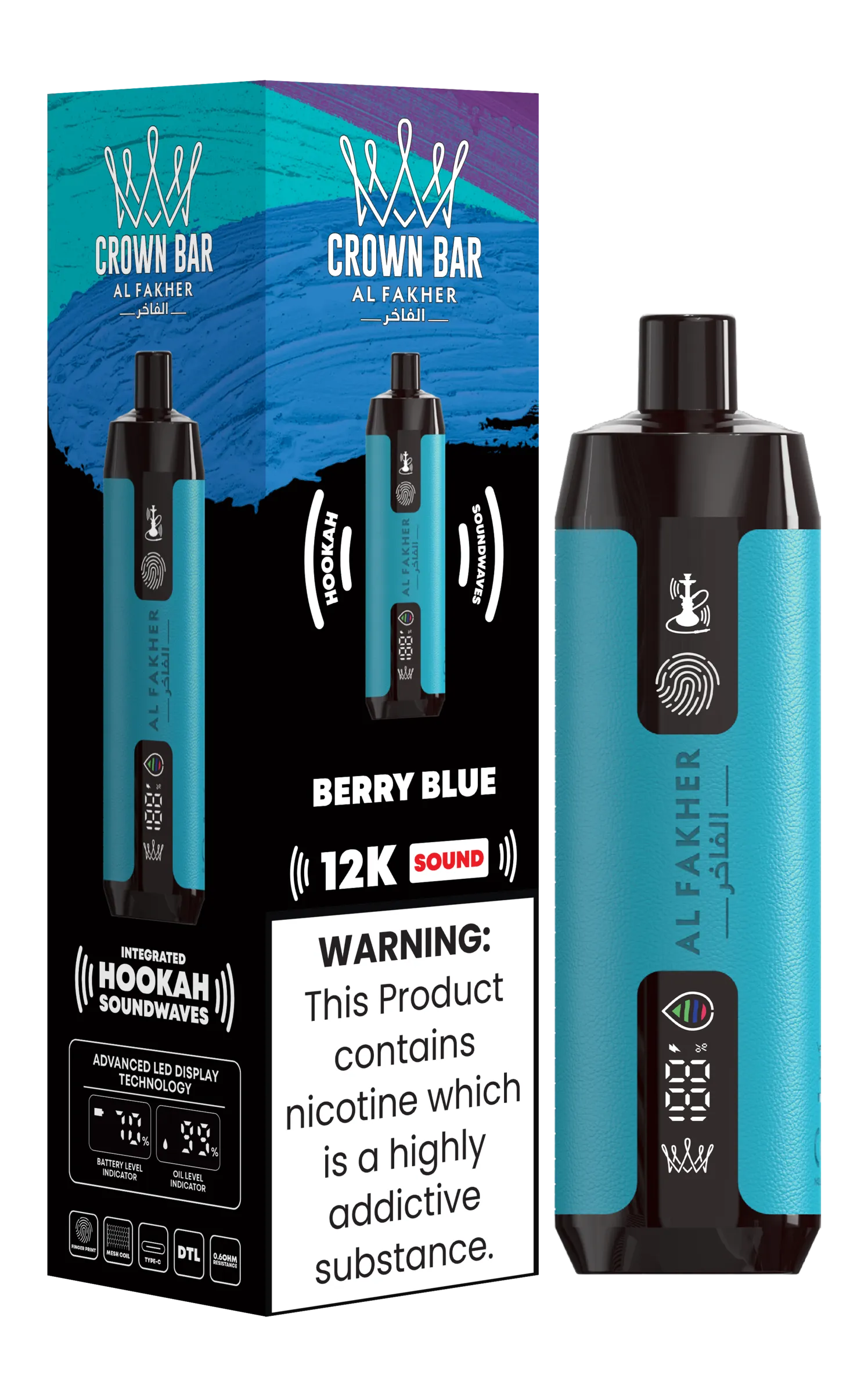 AL Fakher Crown Bar vape versus traditional shisha - Al Fakher 12K Puffs Crown Bar Vape – Hookah Soundwaves & Mesh Coil