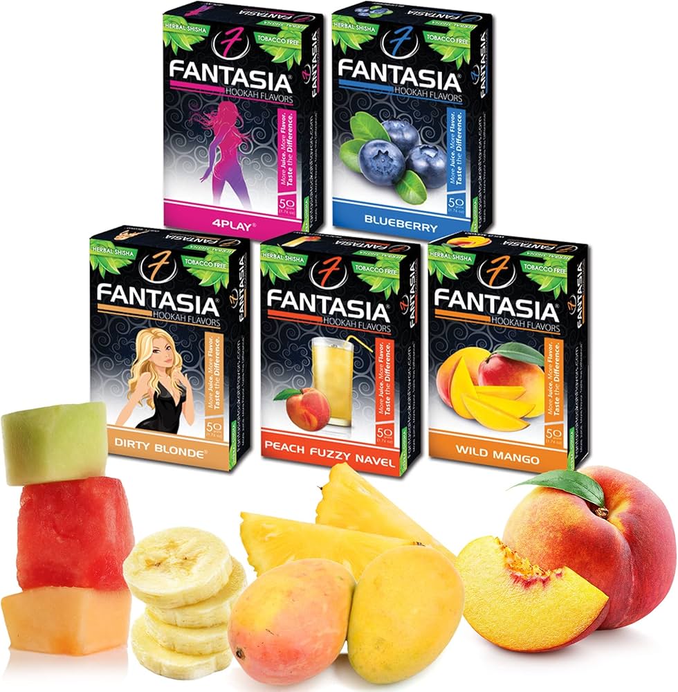 AL Fakher iconic shisha flavors, fruit vape magic, no tobacco vape flavors, vibrant fruit assortment - Amazon.com: Fantasia Hookah Flavors Bundle – Tobacco Free ...