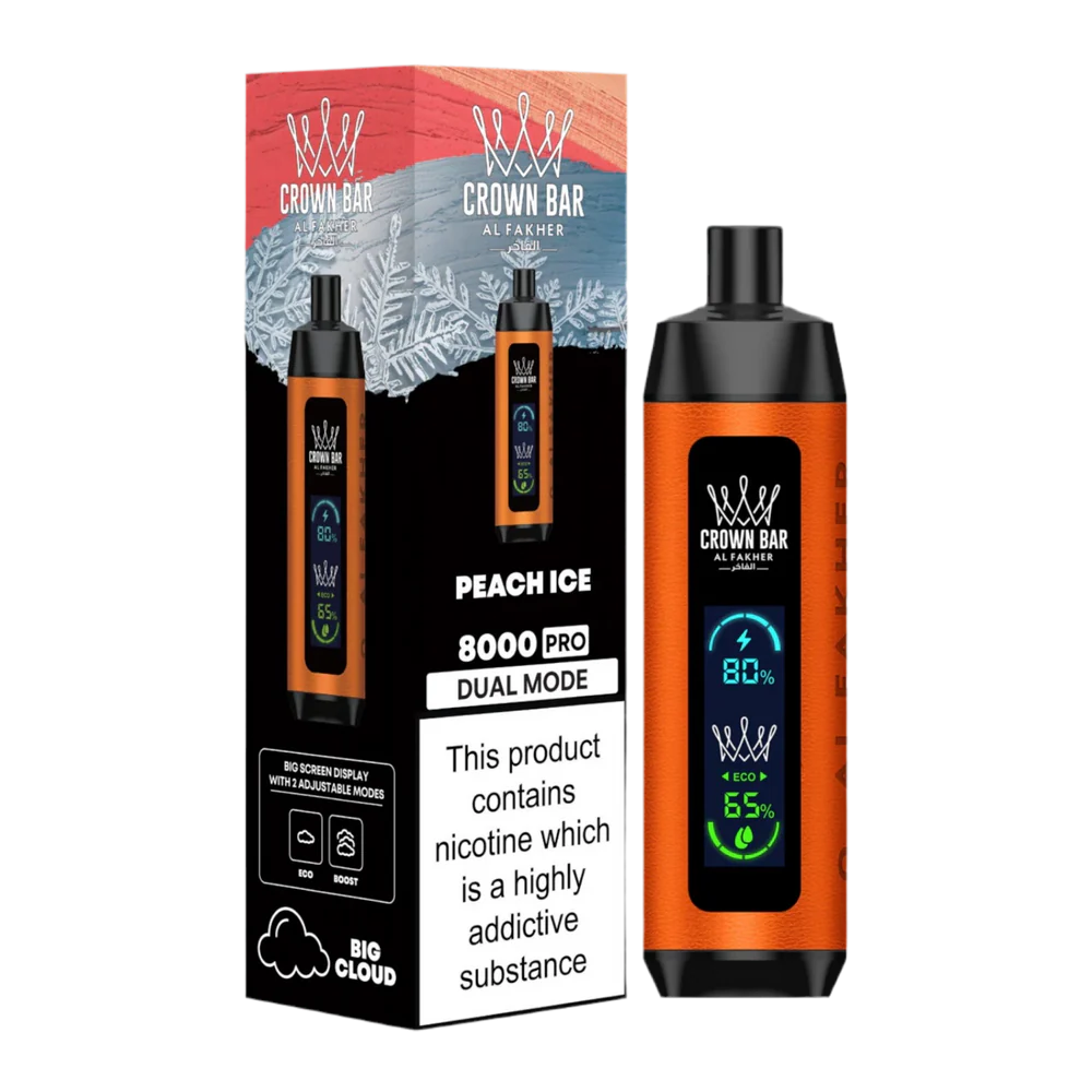 AL Fakher Crown Bar premium vape luxury DIFC brunch table - Al Fakher Crown Bar 8000 Pro Dual Mode Rechargeable ...
