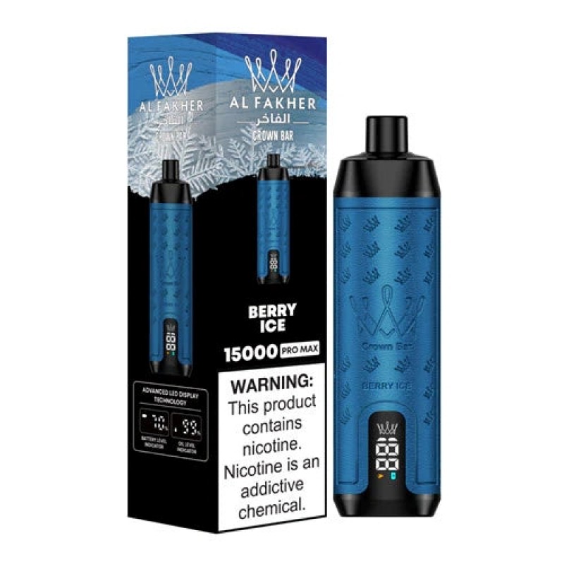 AL Fakher Crown Bar 15000 apple shisha killer vape fruit flavor - AL Fakher Crown Bar 15K 15000 Puffs Pro Max Disposable Vape 22ml ...