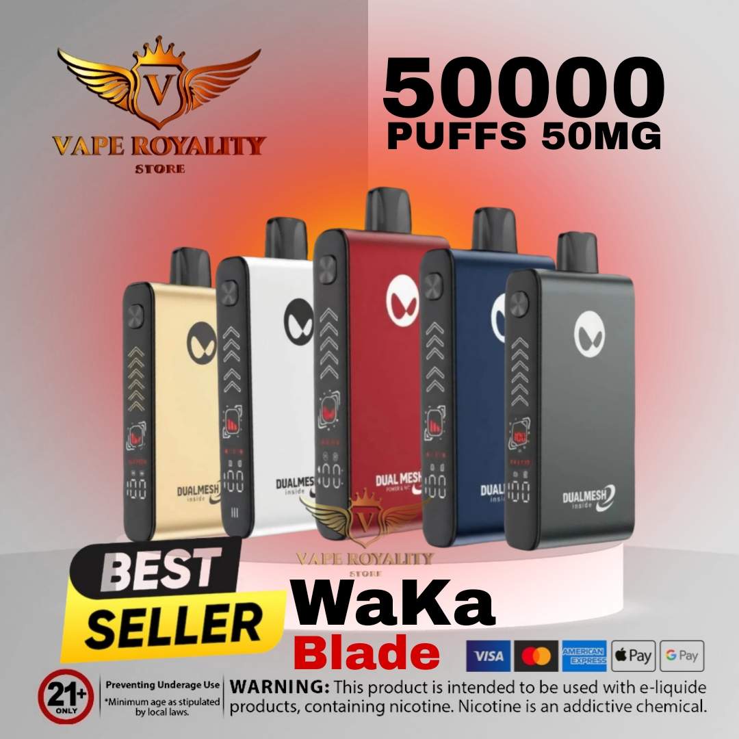 Waka 50000 Puffs disposable vape, powerful battery icon,