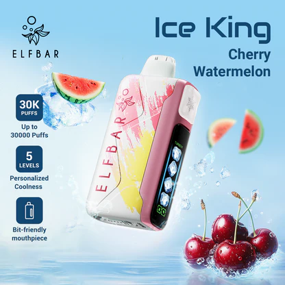 Elfbar Ice King 30000 disposable vape product shot, Elfbar high capacity vape - Buy Elfbar Ice King 30000 puffs Disposable Vape in YOUR CITY-FAST ...