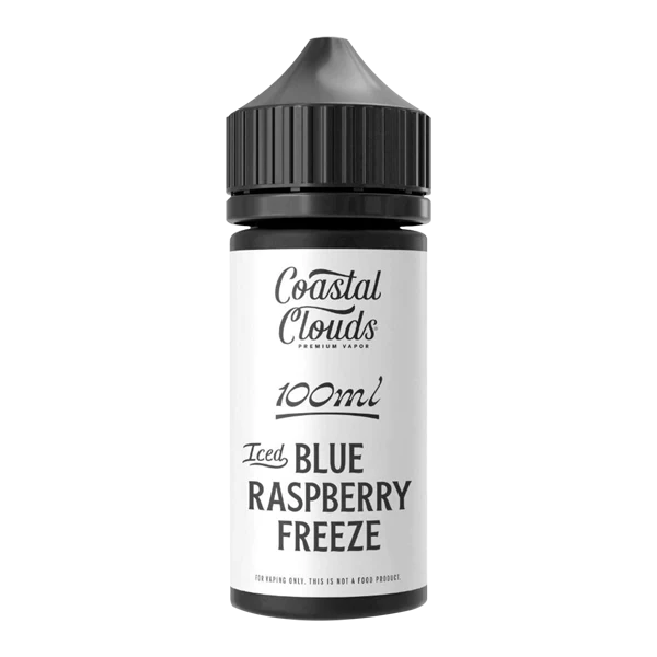 Icy vape exhale effect cool vapor cloud - Iced Blue Raspberry Freeze Coastal Clouds 100ml