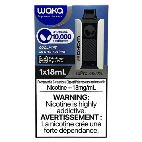 Vape product comparison AL Fakher Waka Relx disposable vapes - Waka By RELX 10000 Puff Disposable - Cool Mint | Vape4change
