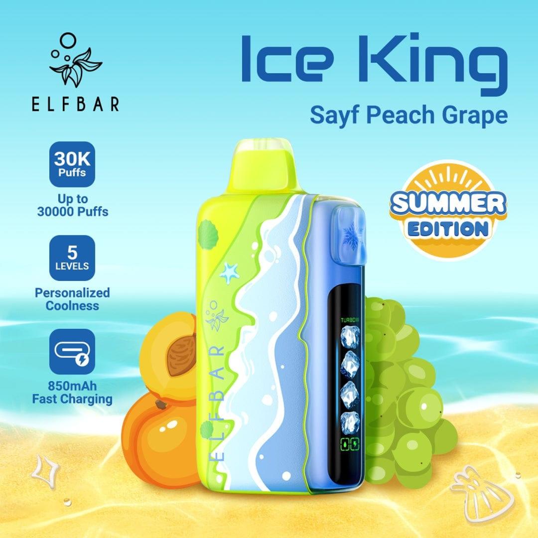 Smokeshop.ae vape delivery UAE, vape online store fast delivery - Elfbar Ice king 30000 puffs Disposable Vape 50mgBlue Razz Ice