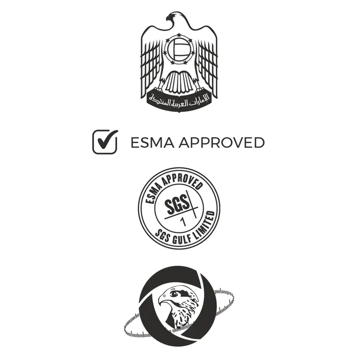 ESMA certified vape logo, UAE vape age restriction 18+, authentic vape product packaging UAE - Podsalt Marina Marshmallow Man 3 E-liquid 20mg Nicotine 30ml