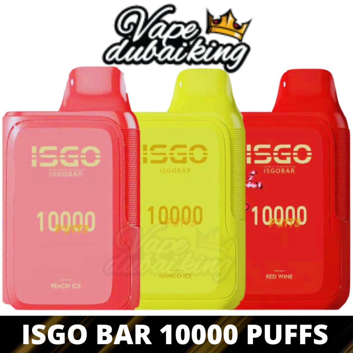 Isgo Bar 10000 Puffs Disposable Vape product photo, consistent flavor vape device, Paris series e-cigarette, high nicotine disposable vape - ISGO Bar 10000 Puffs Disposables Vape 2% - Vape Dubai King