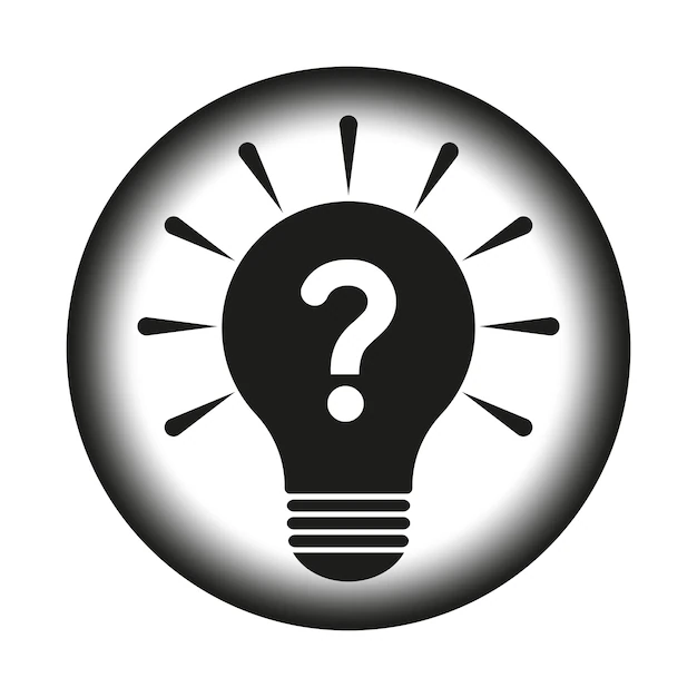 FAQ icon, online vape shopping questions, UAE vape laws, question mark symbol, lightbulb idea - Question mark lightbulb icon inquiry concept symbol curiosity idea ...