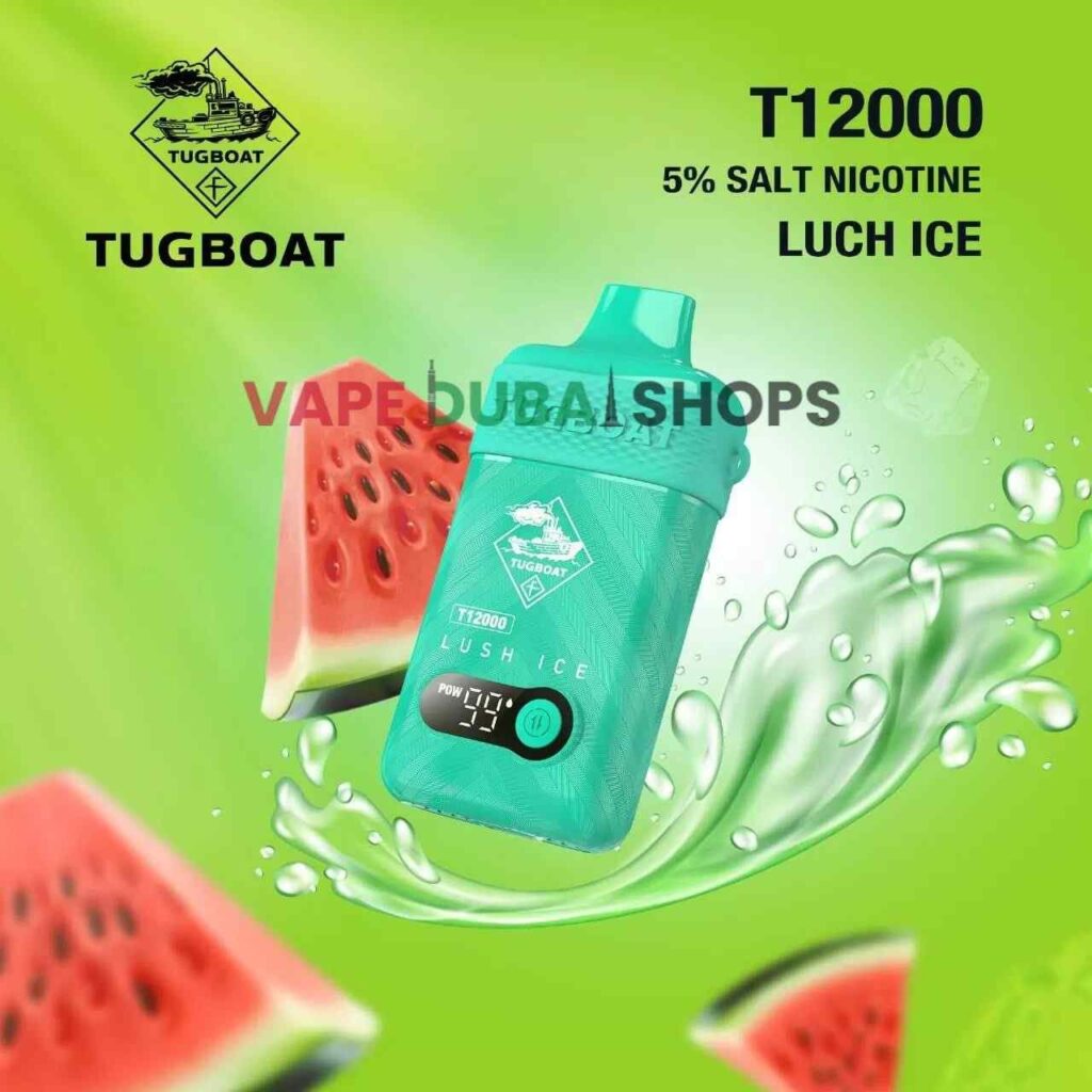Tugboat T12000 fast charging,vape heat safety Dubai,disposable vape UAE,Type-C vape charging,authentic Tugboat