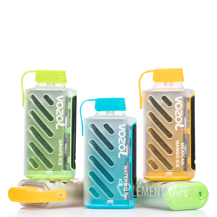 Vozol Gear 20000 vape, carabiner clip design, vape attached to bag - VOZOL Gear Power 20000 Disposable <img class=