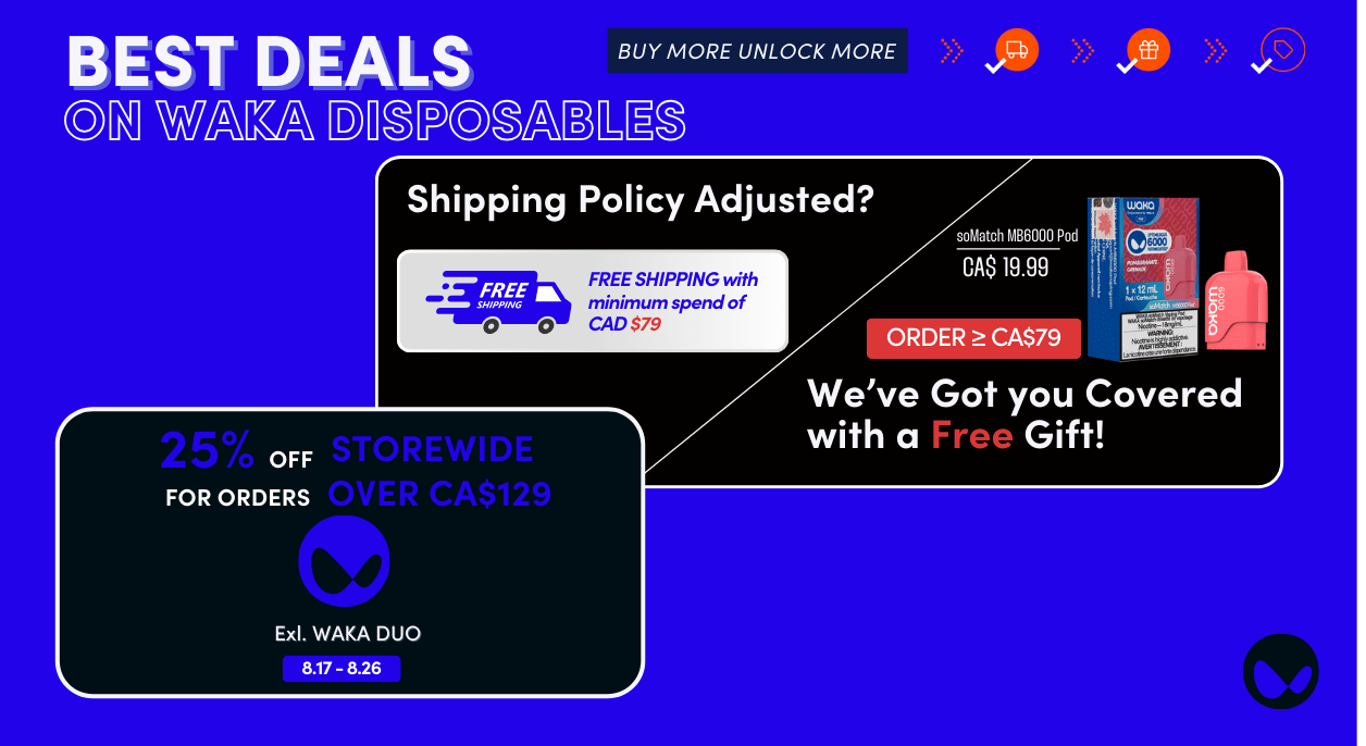 WAKA25 discount code vape, 10% off Waka disposable vape promotion, vape coupon code UAE - Best Deals丨B5P3 40% OFF, Plus <img class=